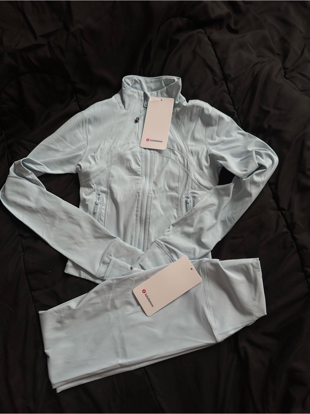 lululemon athletica Women's Pale Blue Jacket & Leggings Set